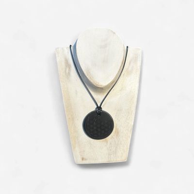 PENDENTIF SHUNGITE SUPRÊME - FLEUR DE VIE