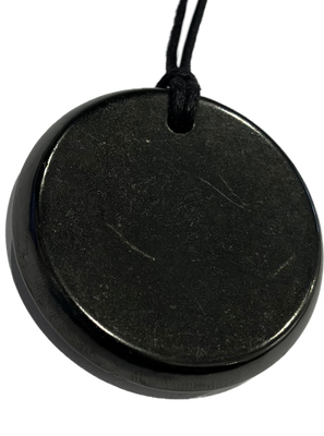 PENDENTIF SHUNGITE SUPRÊME - PASTILLE RONDE ÉPAISSE