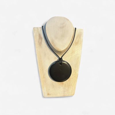 PENDENTIF SHUNGITE SUPRÊME - PASTILLE RONDE ÉPAISSE