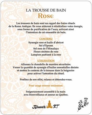 TROUSSE DE BAIN BLANCH'ART - ROSE