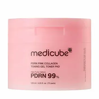 (MEDICUBE) PDRN Pink Collagen Gel Toner 70 Parches, 120ml (MEDICUBE) PDRN Pink Collagen Gel Toner 70 Parches, 120ml