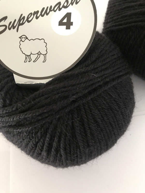 Superwash 4 zwart kleur 001