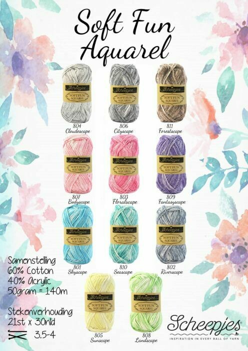 Softfun Aquarel FloralScape Color: 803 Lot: 16314