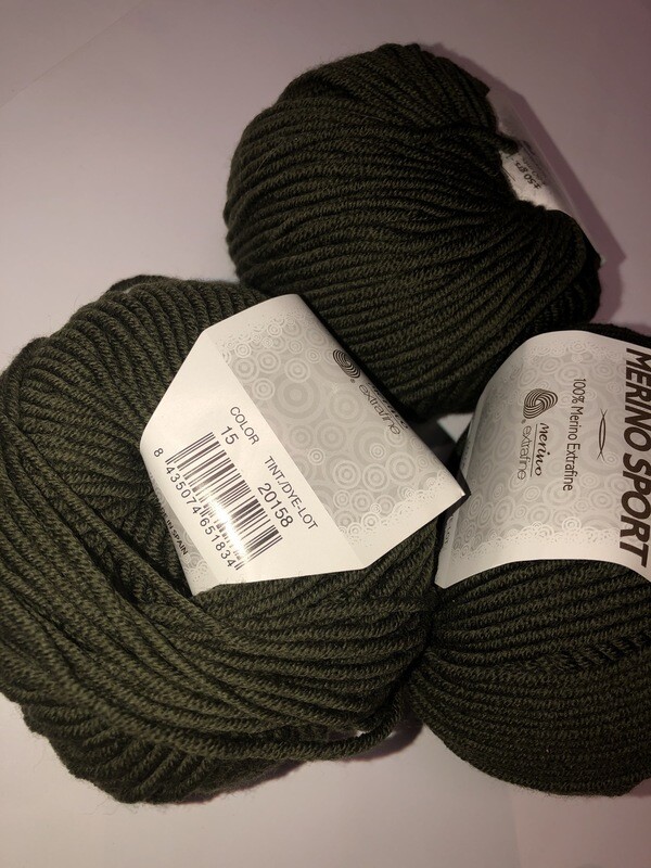 14 x bollen Katia Merino Sport 15 Donker groen