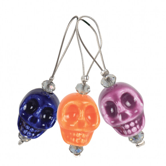 Knit Pro Zooni Stitch Markers Skull Candy