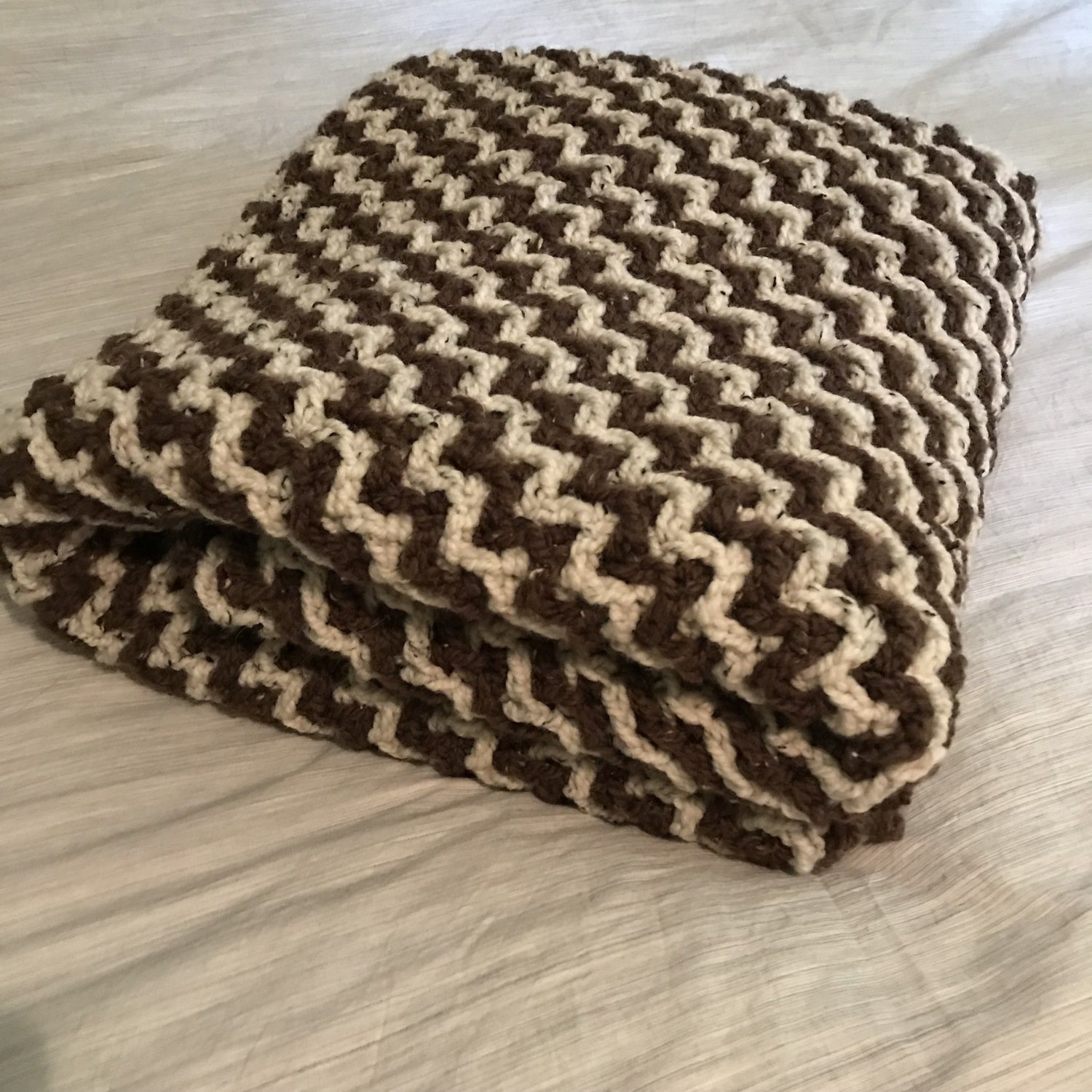 Blanket, Braun/ Ecru