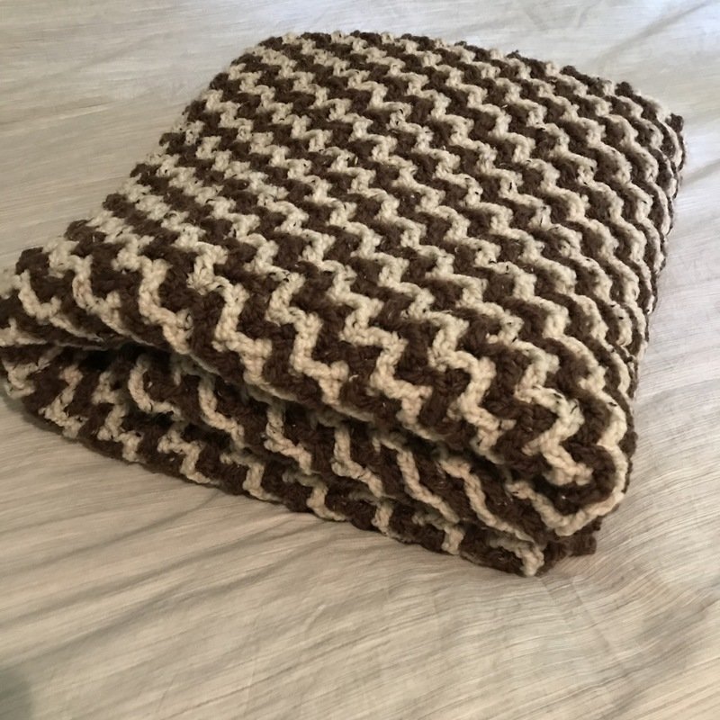 Blanket, Braun/ Ecru