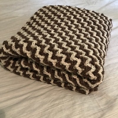 Blanket, Braun/ Ecru