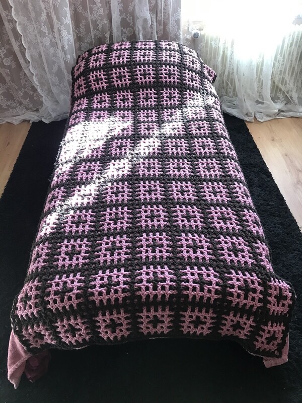 Plaid, blanket Pink/ Braun