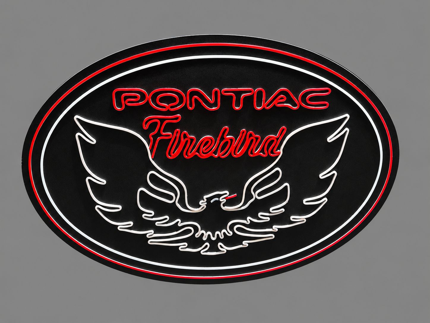 PONTIAC FIREBIRD WITH BIRD OVAL WOODEN