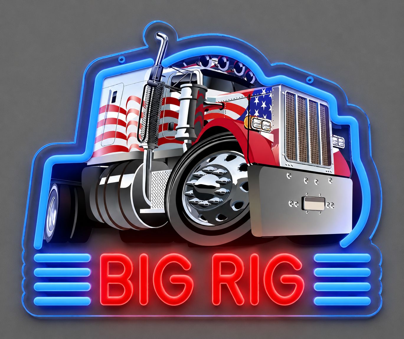 Truck Big Rig Cast Acrylic LED Neon Sign