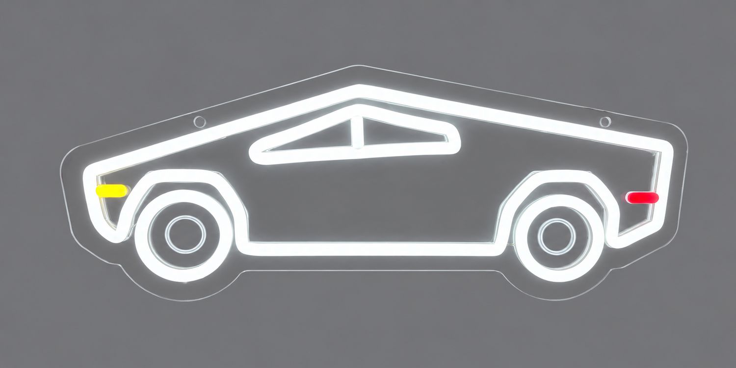 Car Cyber Truck-Inspired Cast Acrylic LED Neon Sign