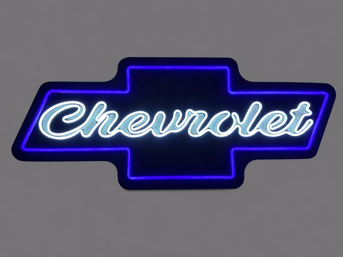 Chevrolet Bowtie Wooden LED Neon Sign – One of a Kind Handmade