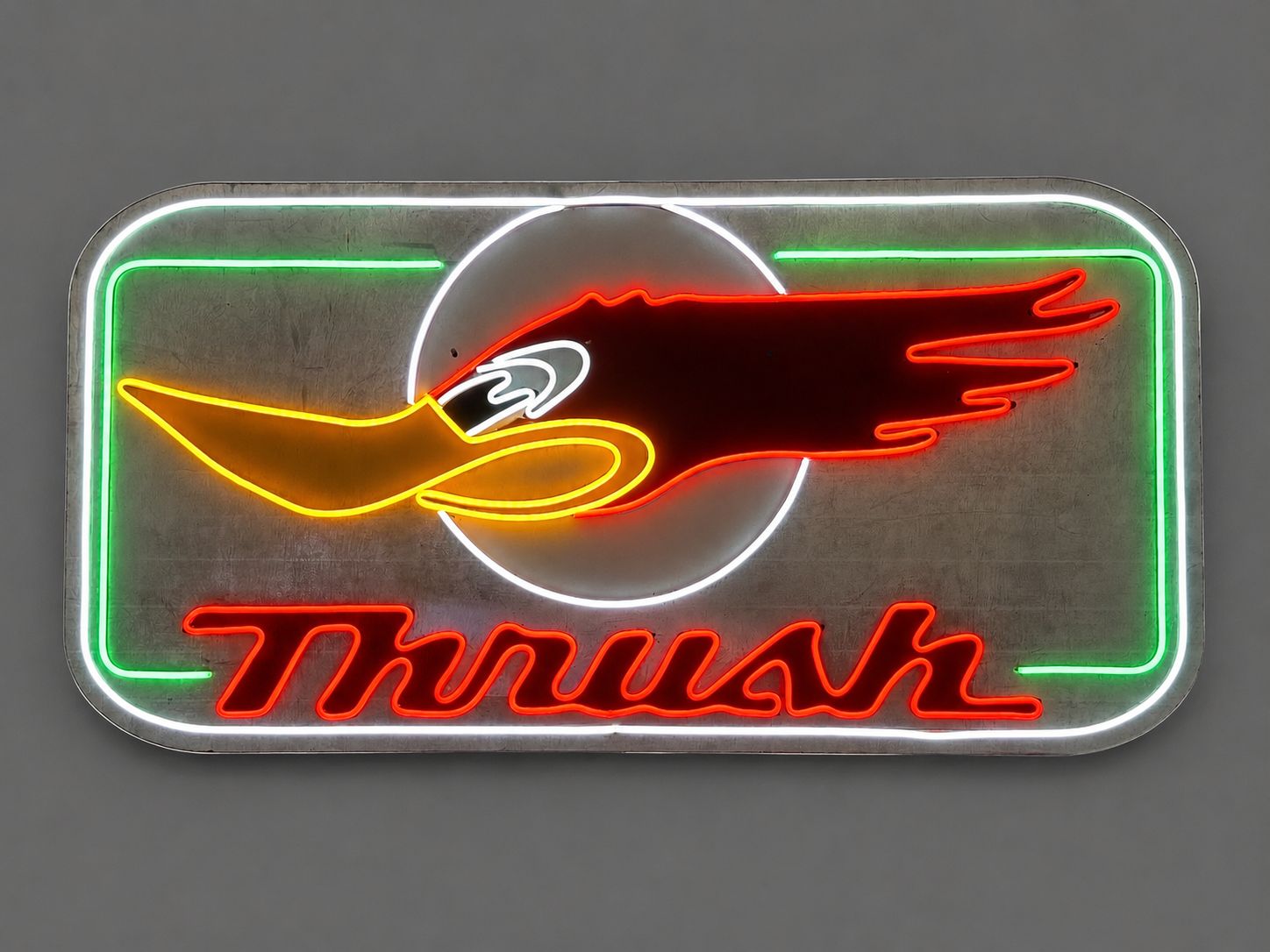 Thrush Muffler Wooden LED Neon Sign – One of a Kind