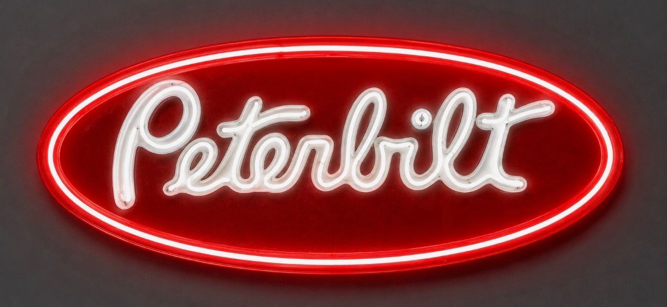 Peterbilt Sign – One of a Kind-Wooden LED Neon