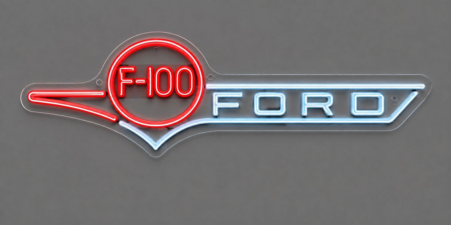 Ford Side Hood Emblem Cast Acrylic LED Neon Sign