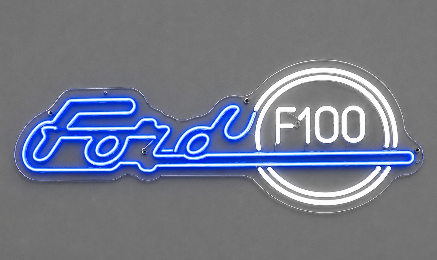 Ford F-100 Cast Acrylic LED Neon Sign DARK BLUE