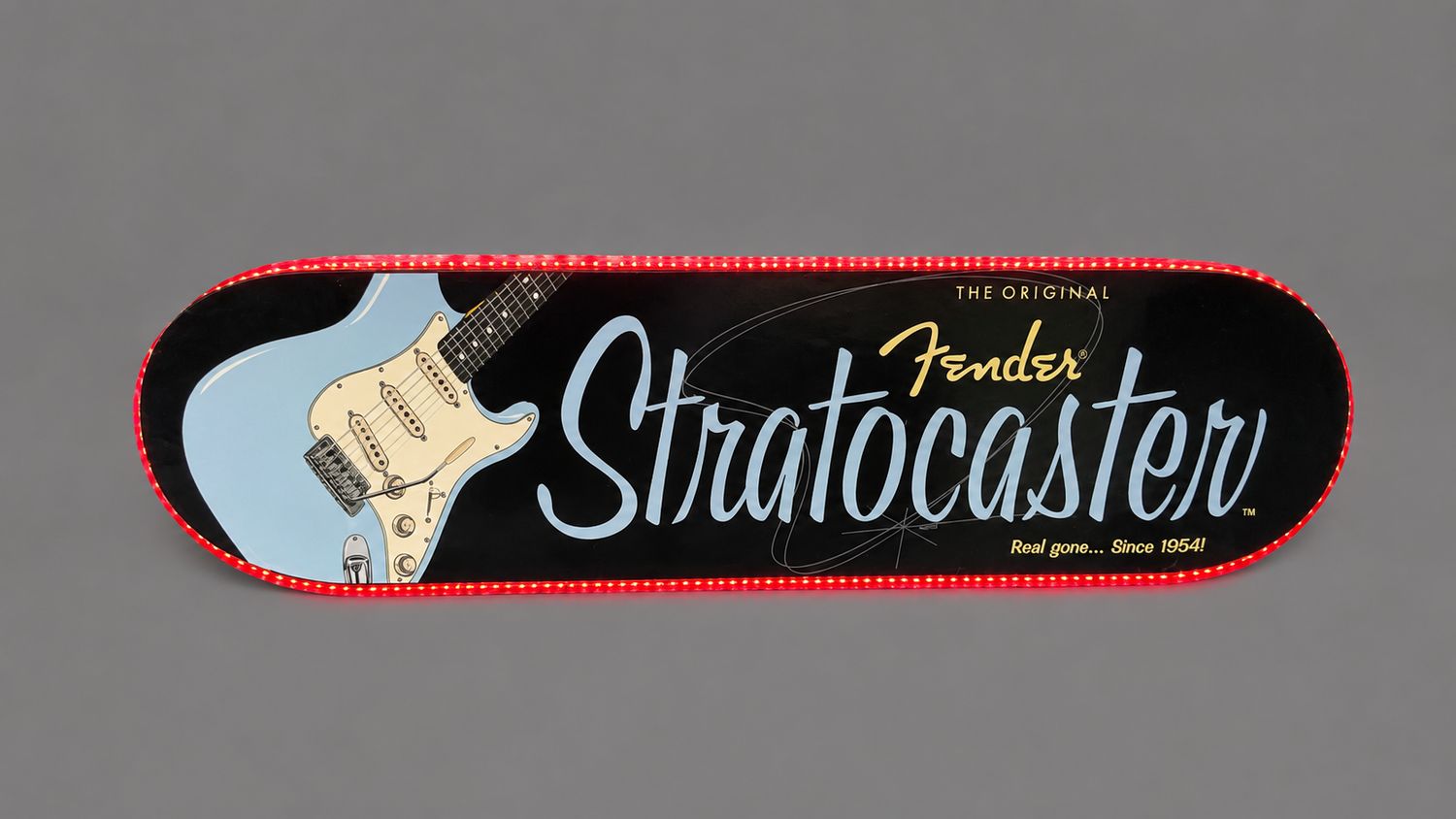 Fender Stratocaster Wooden LED Neon Sign