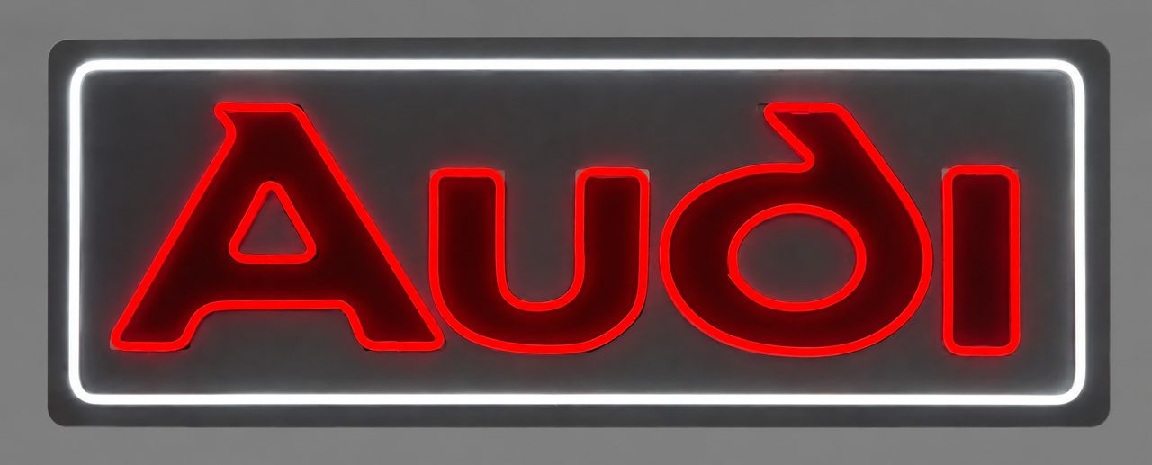 Audi Handmade Wooden LED Neon Sign