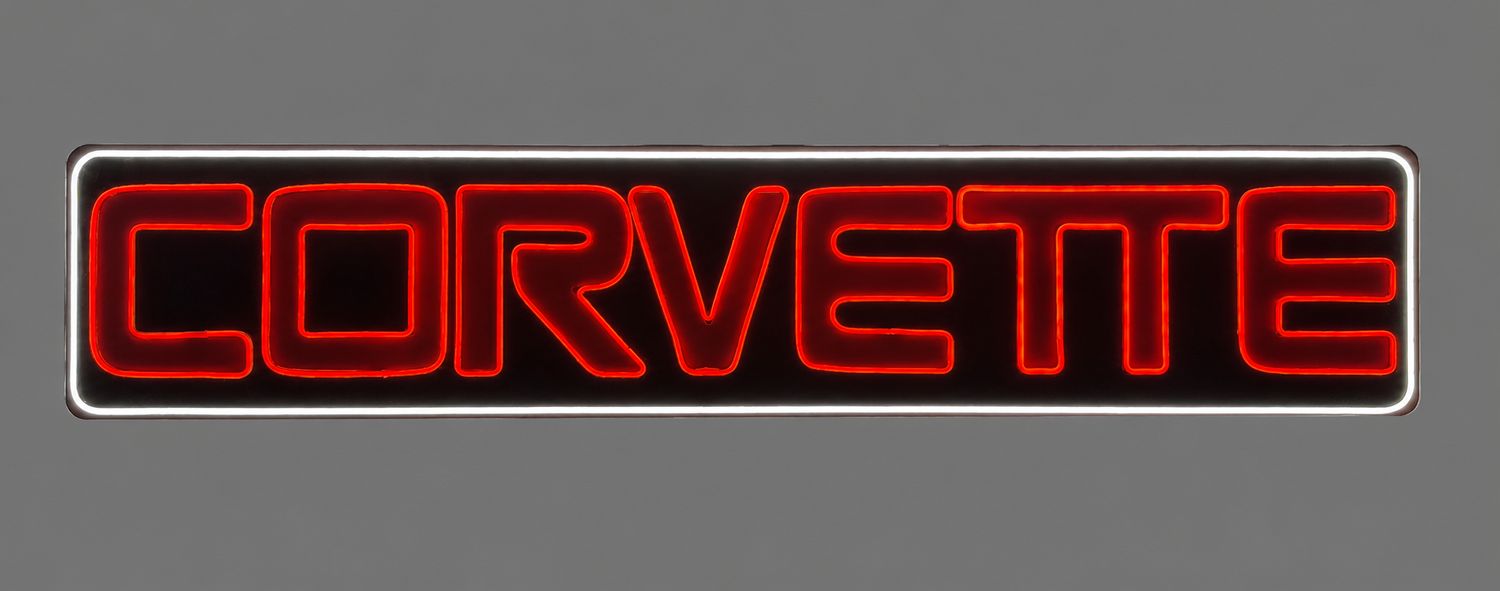 Corvette Handmade Wooden LED Neon Sign