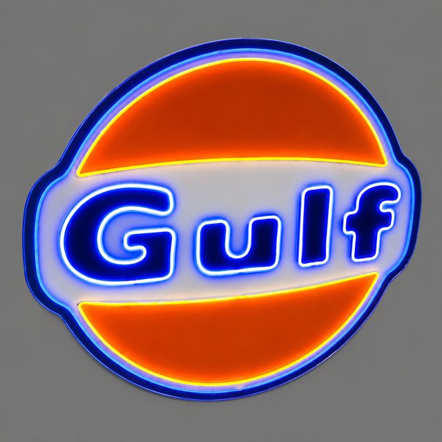 Gulf Handmade Wooden LED Neon Sign