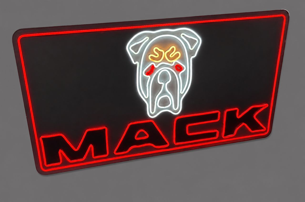 Mack Trucks Handmade Wooden LED Neon Sign