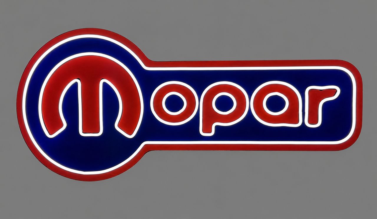 Mopar Handmade Wooden LED Neon Sign