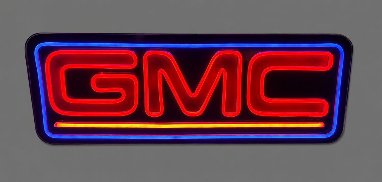 GMC Handmade Wooden LED Neon Sign