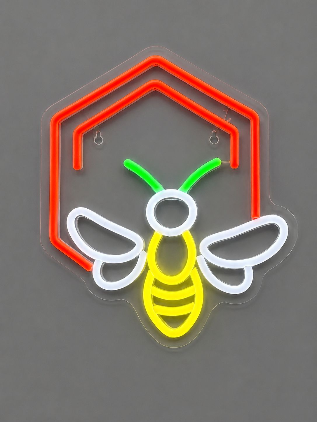 Bee and Beehive Cast Acrylic LED Neon Sign