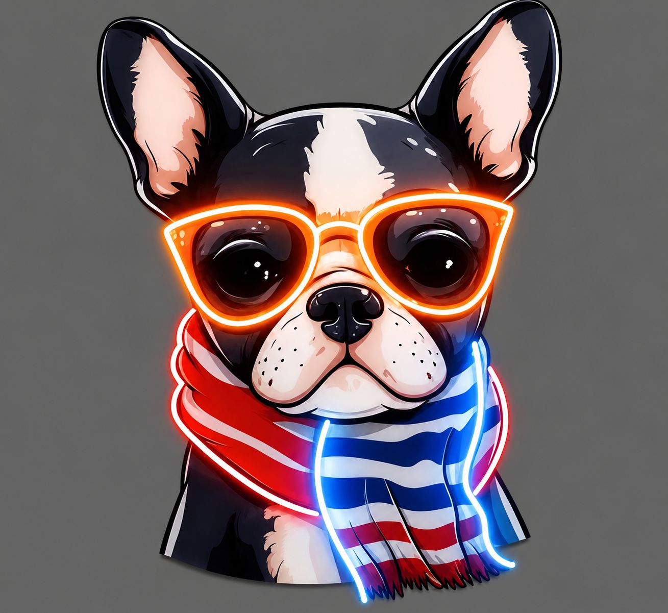 Boston Terrier Cast Acrylic LED Neon Sign