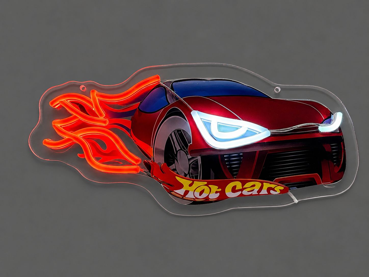 CAR Red Hot Car LED Neon Sign – Approximately 14 Inches Wide