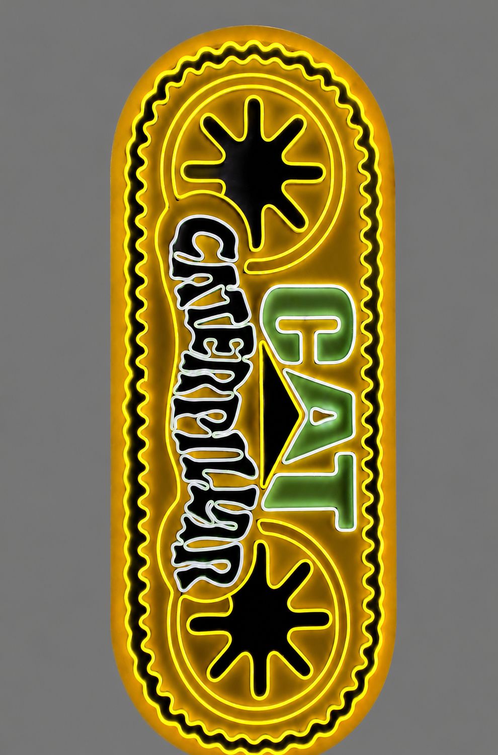 Caterpillar CAT Wooden LED Neon Sign – Approx. 4 Ft Wide