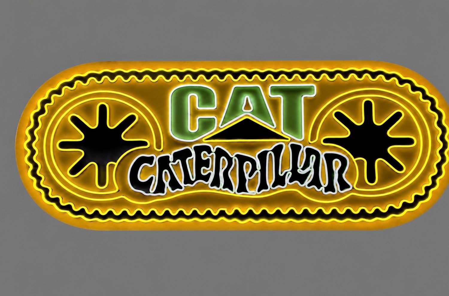 Caterpillar CAT Wooden LED Neon Sign – Approx. 4 Ft Wide