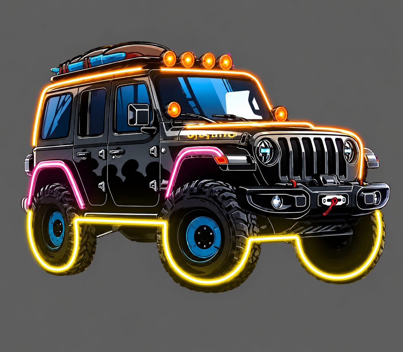 JEEP Four-Door Off-Road Vehicle LED Neon Sign