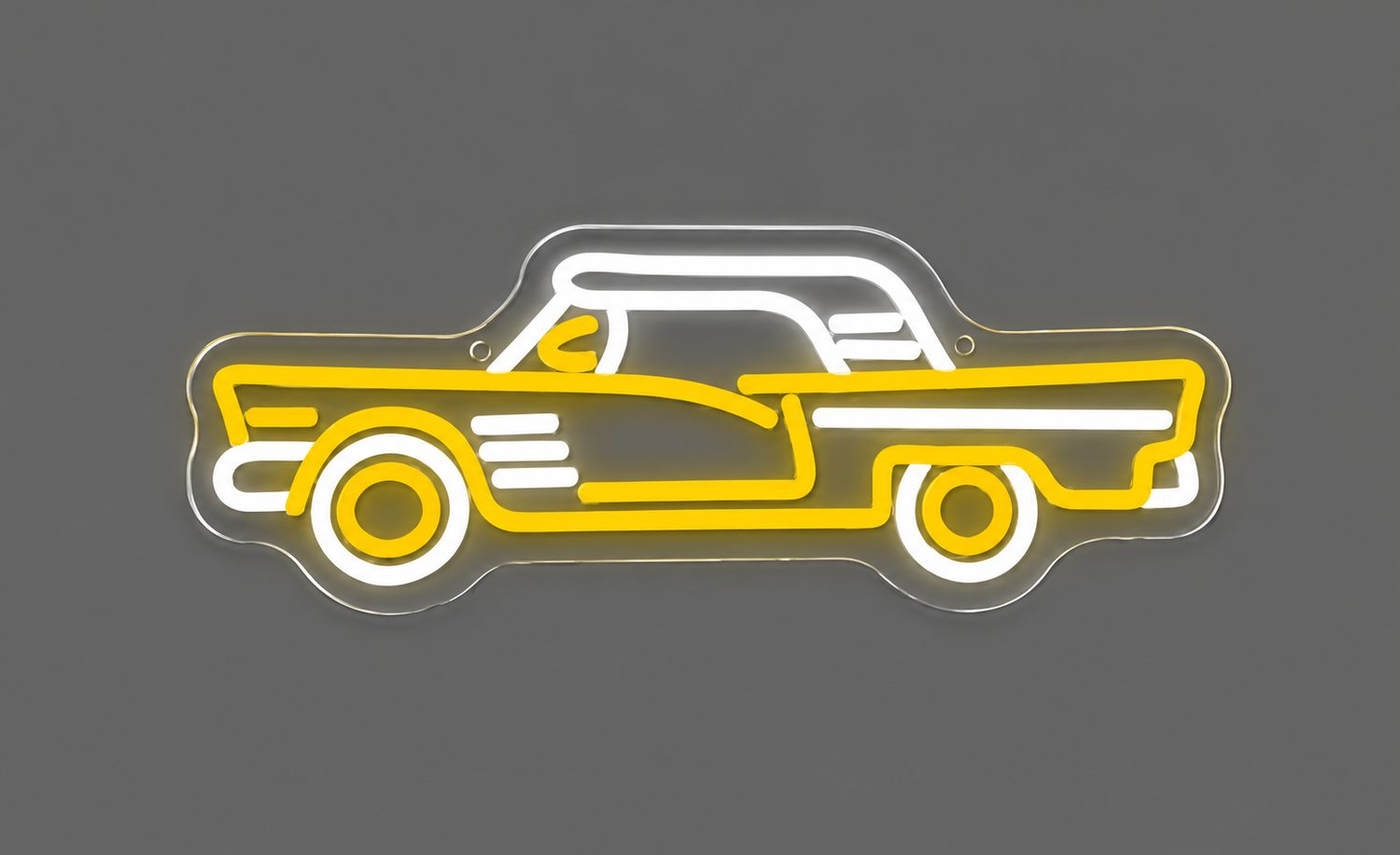 CAR Classic Yellow Car LED Neon Sign