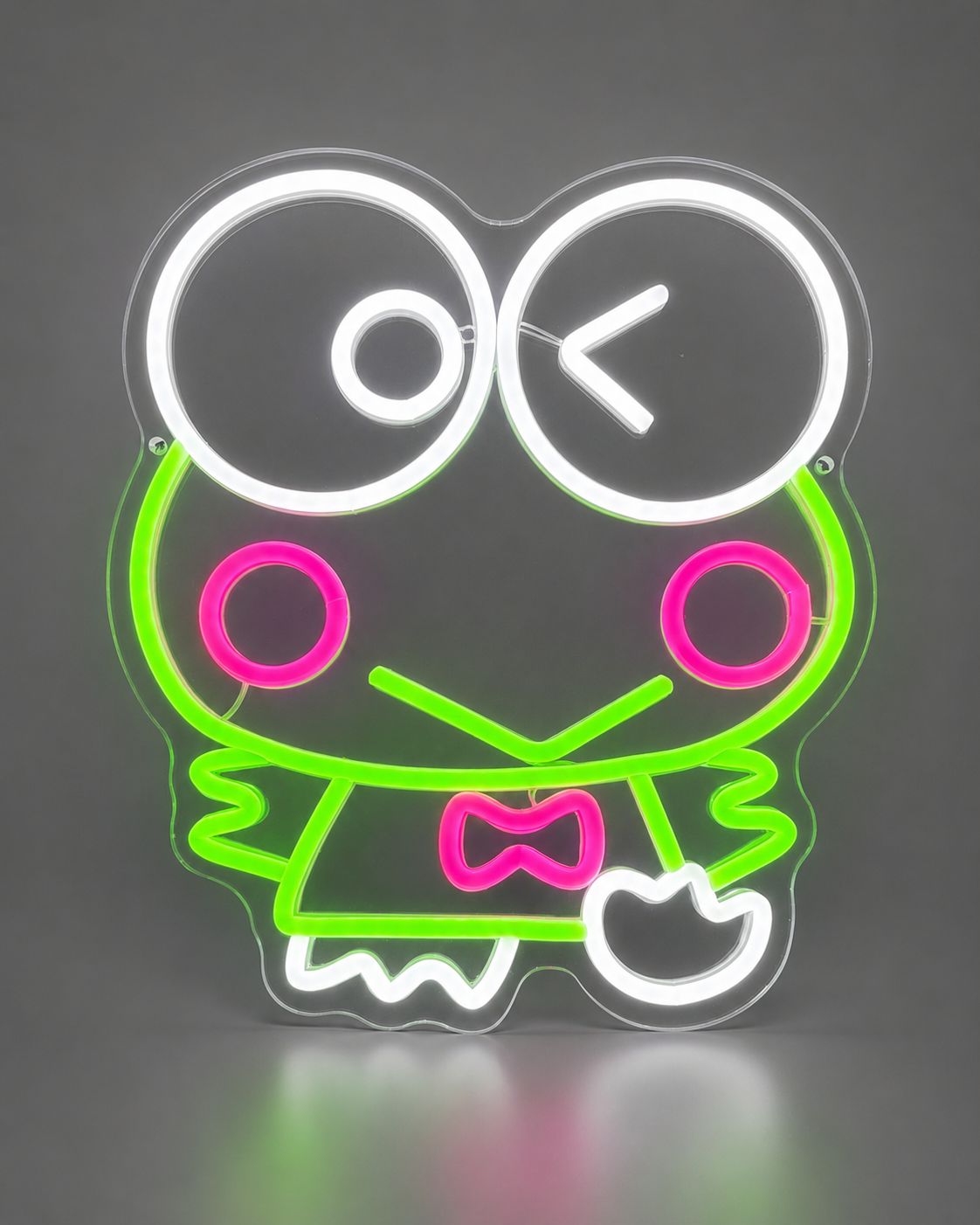 Keroppi Frog With Bow Tie LED Neon Sign