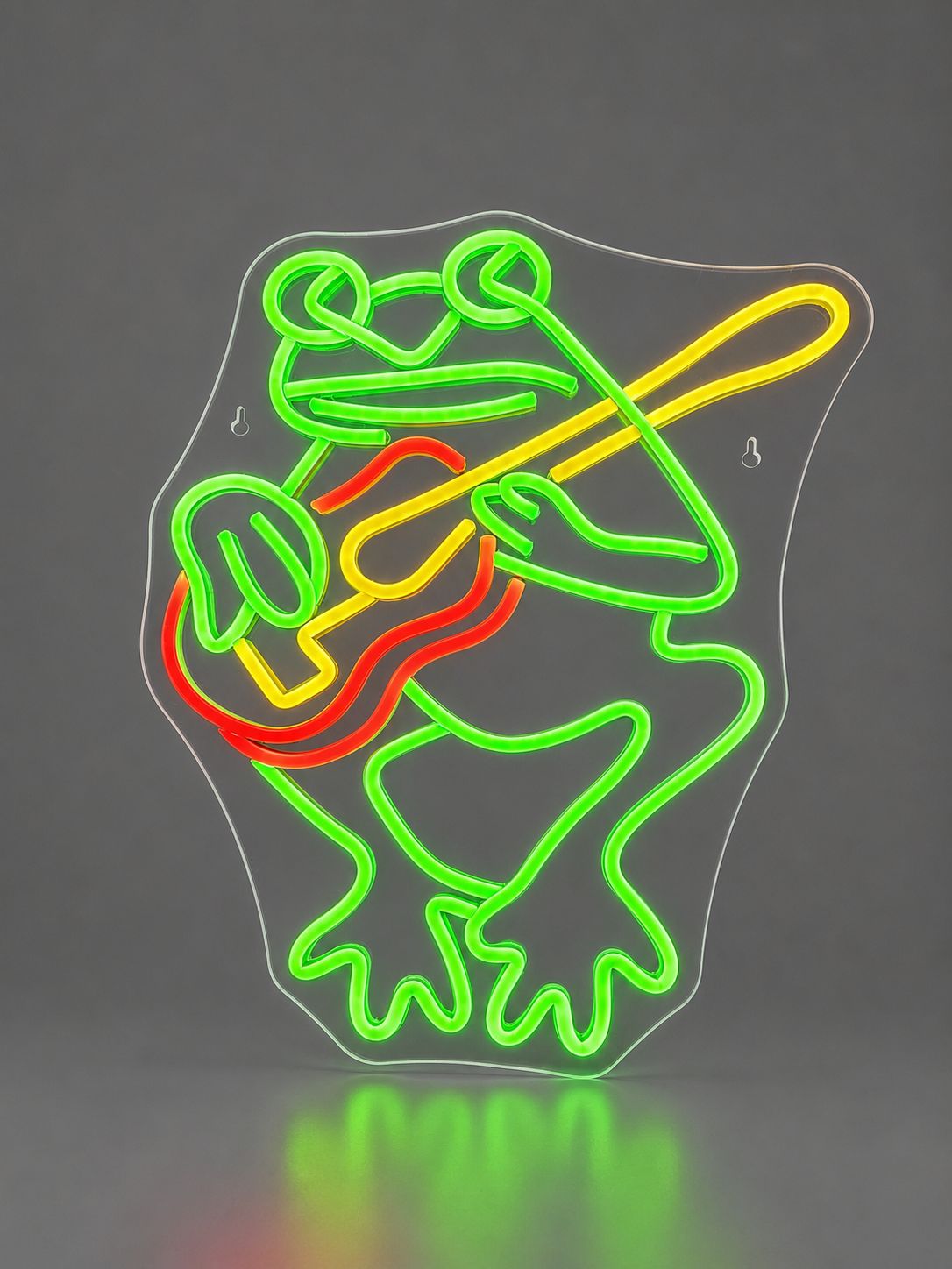 Frog Playing Guitar LED Neon Sign