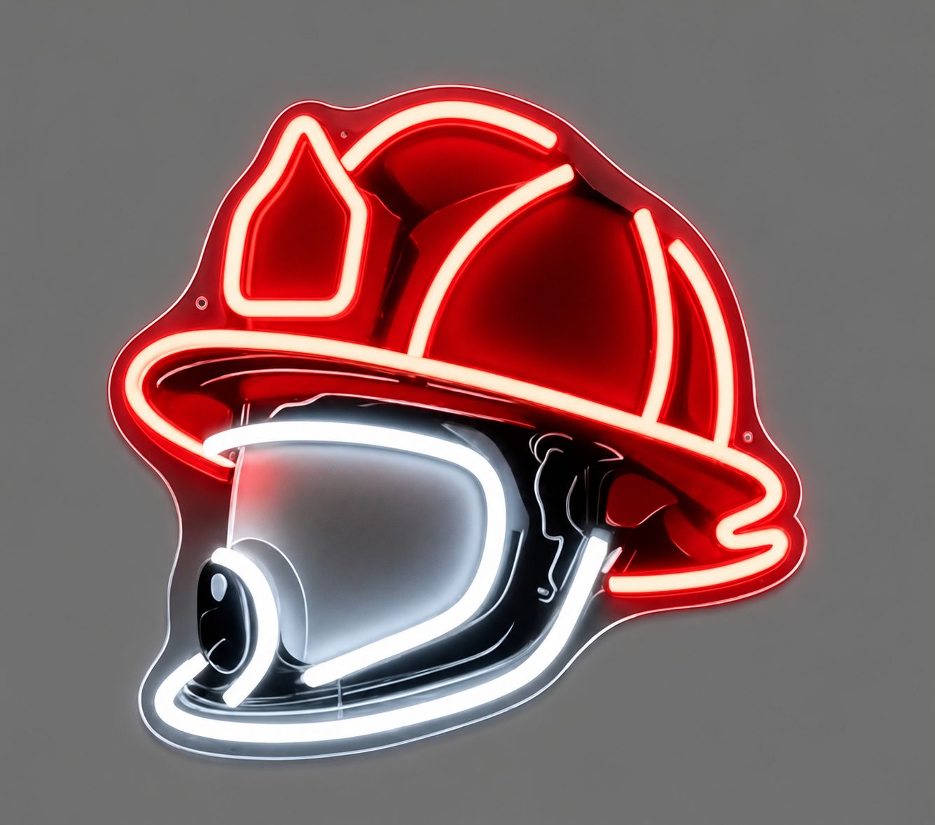Firefighter Helmet LED Neon Sign