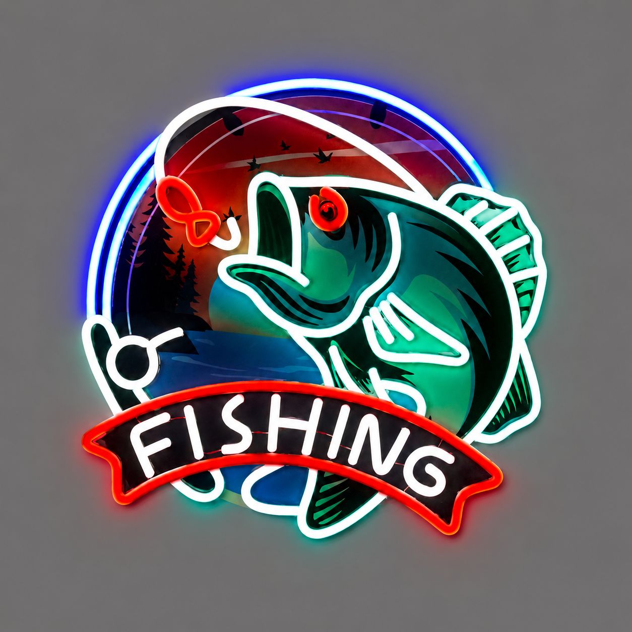 Fishing LED Neon Sign