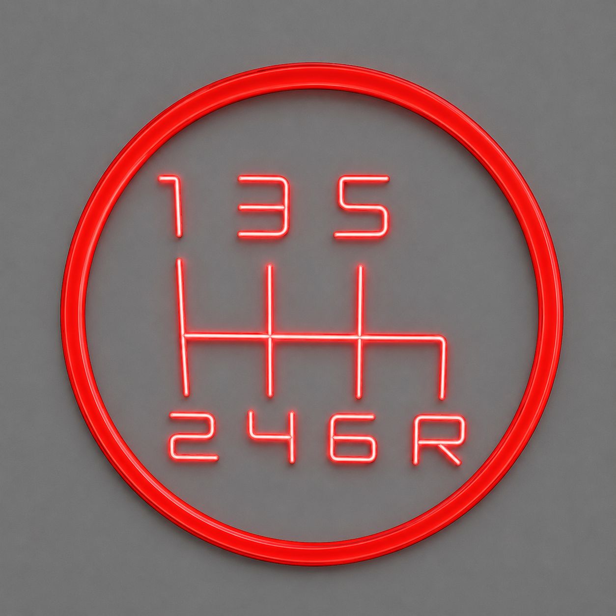 6-Speed Gear Shifter LED Neon Sign