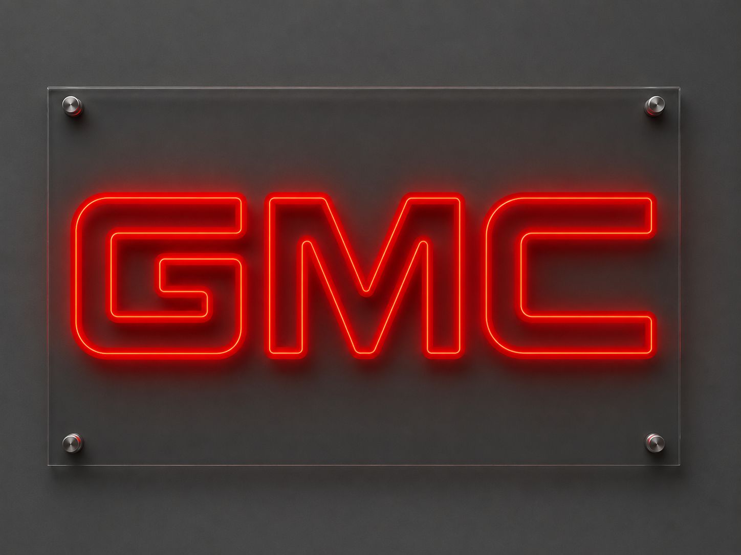 GMC RED LED Neon Sign