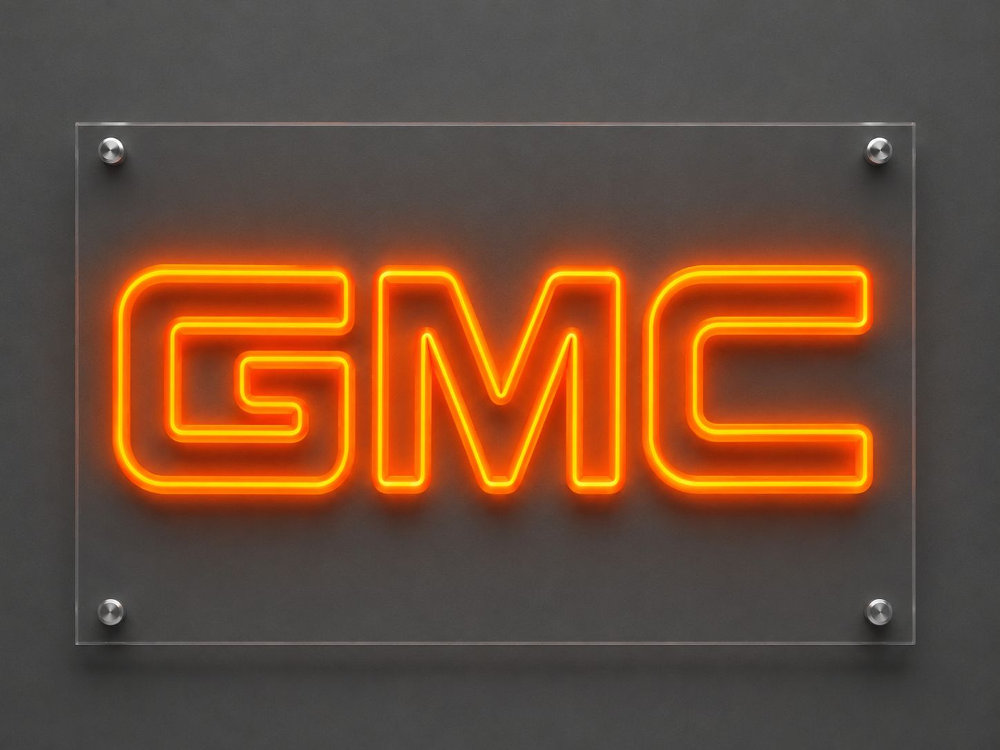 GMC ORANGE LED Neon Sign