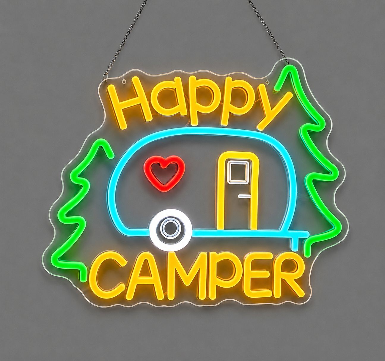 Happy Camper LED Neon Sign