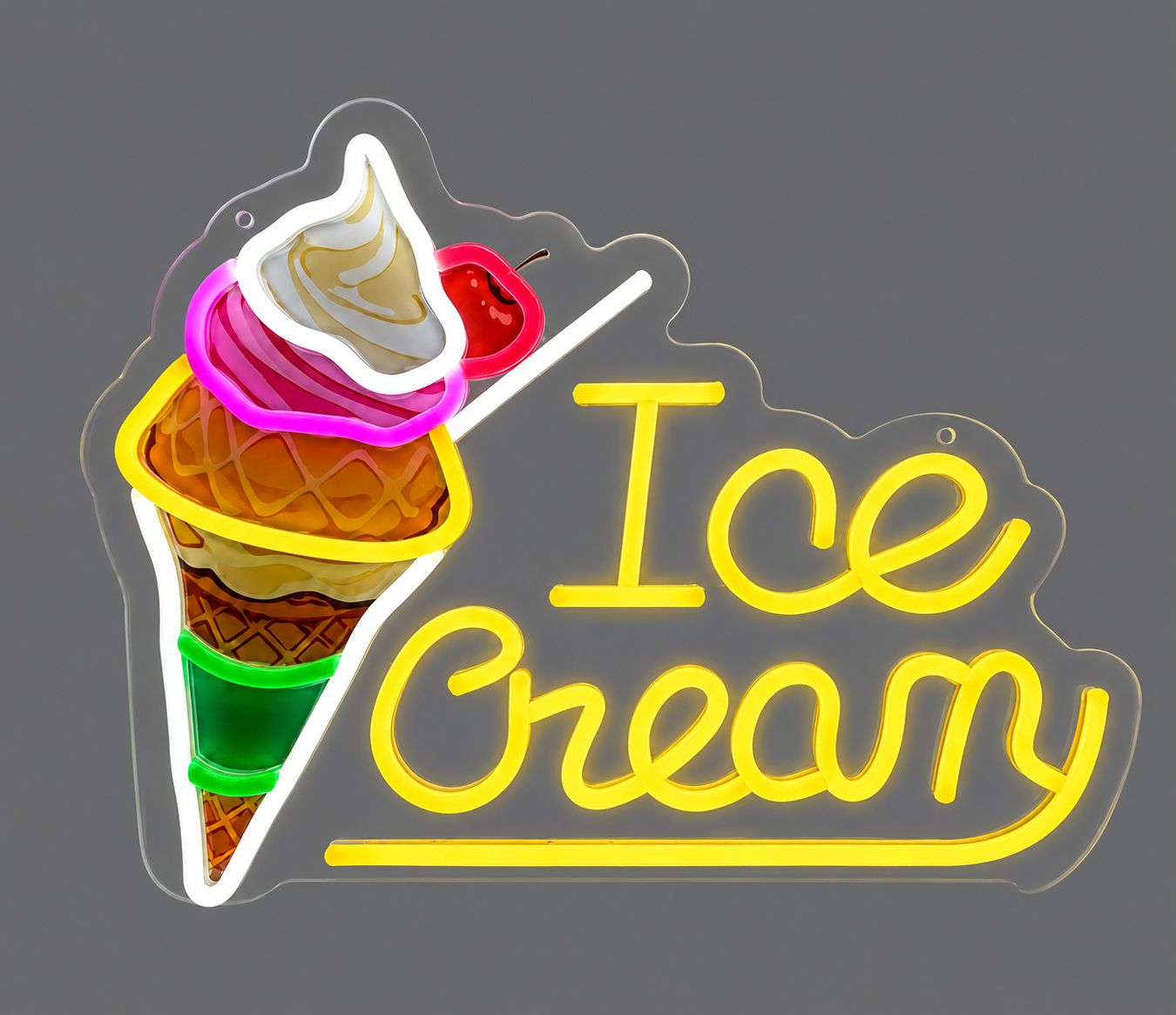 Ice Cream Cast Acrylic LED Neon Sign