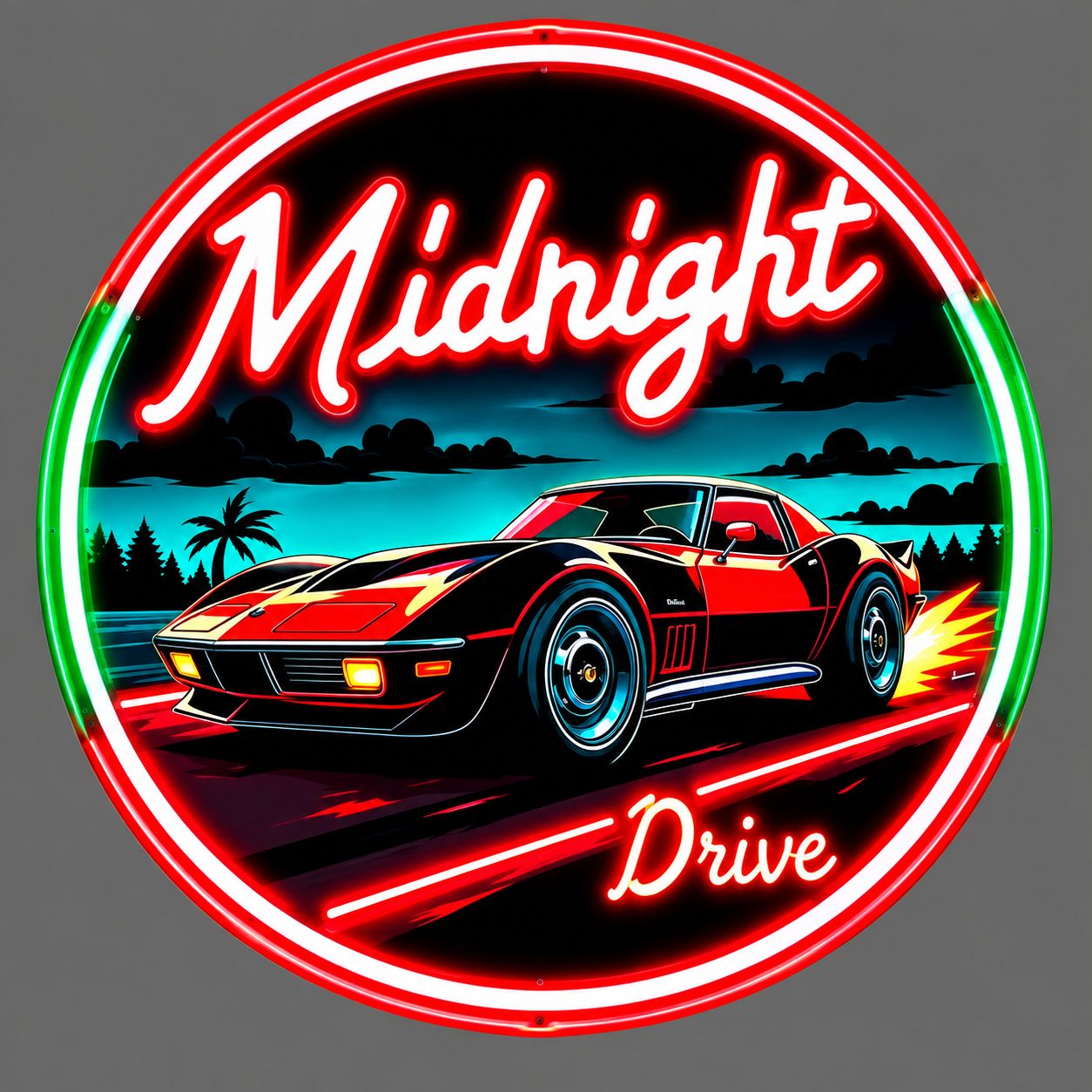 CAR  Midnight Drive Corvette LED Neon Sign