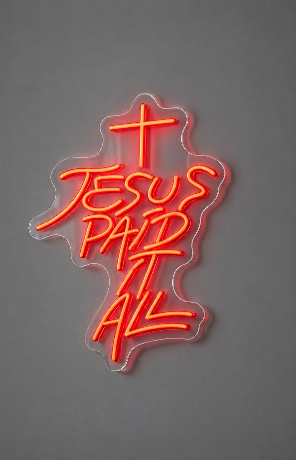 Jesus Paid It All Cast Acrylic LED Neon Sign
