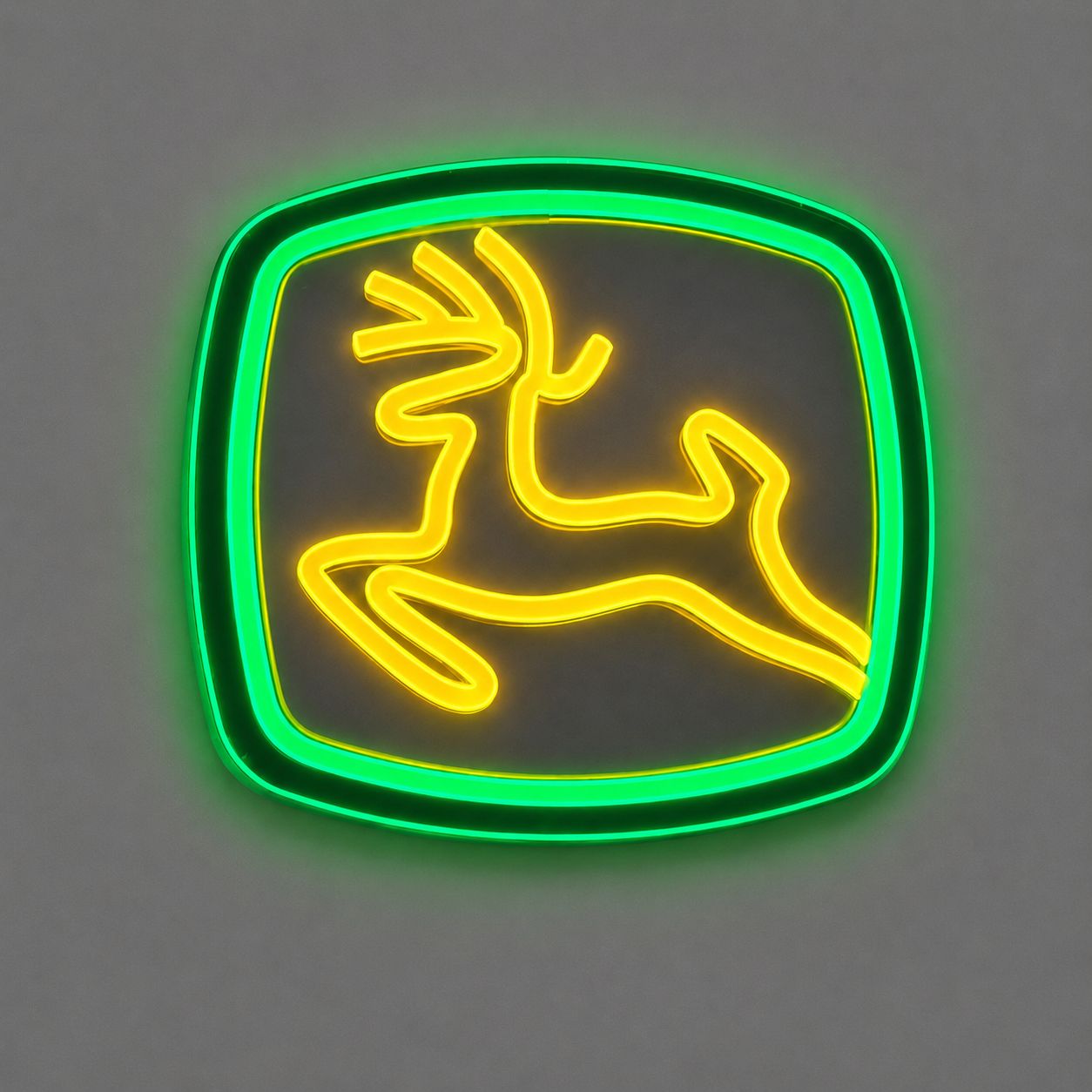 John Deere Deer Cast Acrylic LED Neon Sign