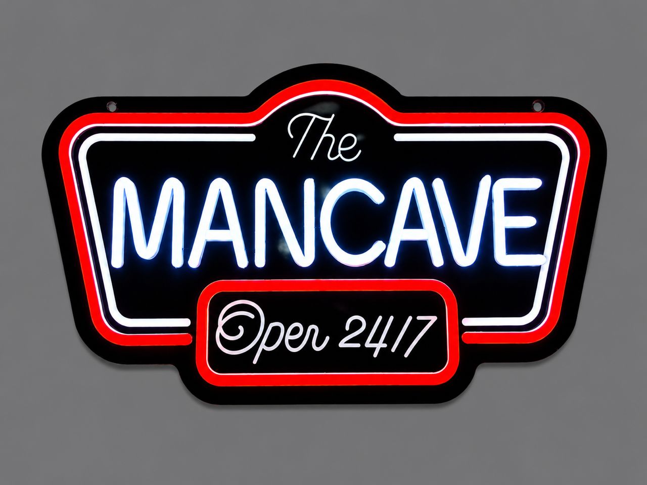 Man Cave Open 24/7 LED Neon Sign