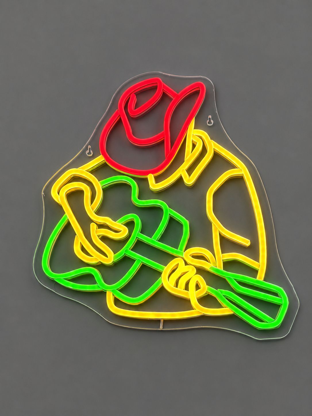 MAN with Guitar LED Neon Sign