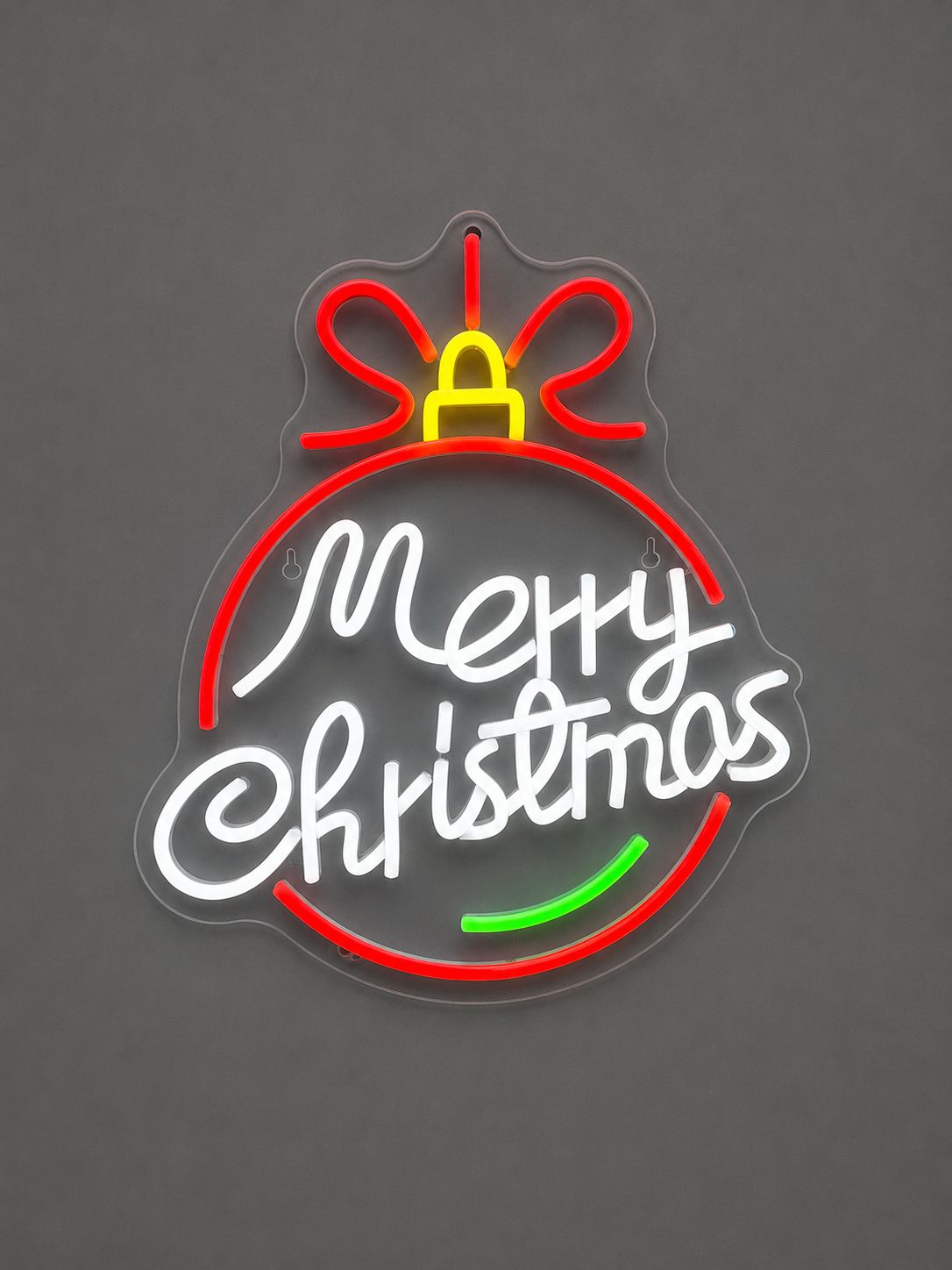 Merry Christmas Ornament LED Neon Sign